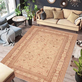 handmade Traditional Kafkaz Tan Brown Hand Knotted RECTANGLE 100% WOOL area rug 7 x 9